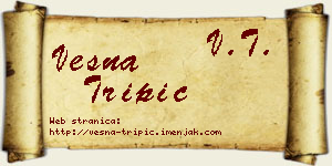 Vesna Tripić vizit kartica